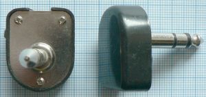 Mufa jack tata 6,3mm stereo, pe cablu 7mm