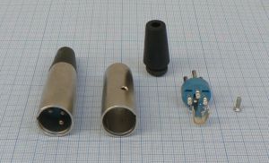 Mufa XLR-3pini, tata, cablu 5.5mm