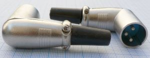 Mufa  XLR-3pini, tata,cablu 5.5mm, 90 grade