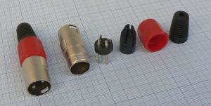 Mufa XLR-3 tata ,3pini , pe cablu