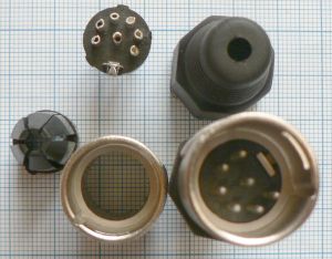 Mufa XLR-7 pini, tata, cablu 3.9mm