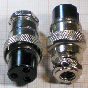 Mufa microfon MIC323, 3 pini, mama,cablu 6mm