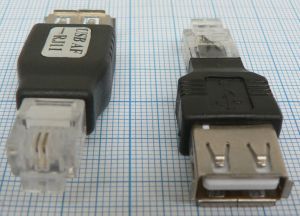 Adaptor/reductie 6/4 tata - USB mama