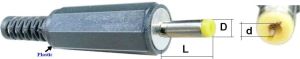 Mufa/conector DC tata 1.7x5, 5x10 fara carcasa, cu lamela elastica