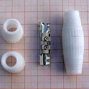 Prelungitor/adaptor/reductie cablu coaxial, plastic, 7mm