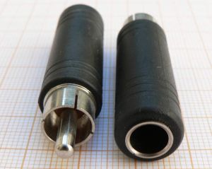 Adaptor/reductie RCA tata - jack mama 6,3mm