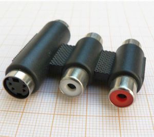 Adaptor/reductie 2xRCA mama-mama+ svhs mama-mama