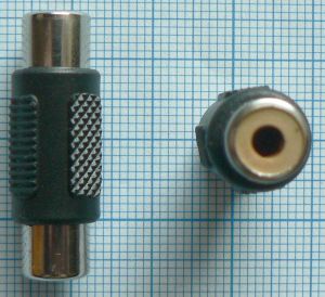 Adaptor/reductie RCA mama - RCA mama (carcasa plastic)