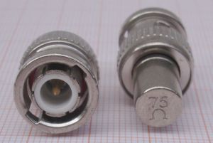 Inchizator BNC tata, 75 Ohm