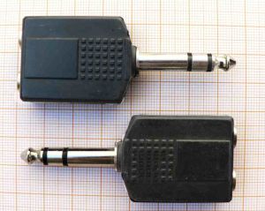 Adaptor/reductie jack tata 6,3mm stereo - 2x jack mama 6,3mm stereo