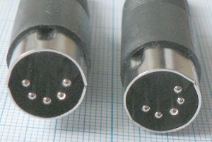 Mufa DIN tata, 5 pini, pe cablu 6,5mm
