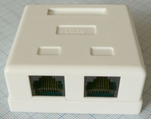 Priza UTP rj 45 dubla, cat 6