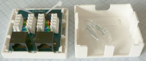 Priza UTP rj 45 dubla, cat 6