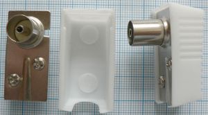 Mufa TV mama, 90 grade, pe cablu 7,5mm