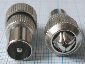 Mufa TV tata, pe cablu 6,5mm (carcasa metalica scurta)