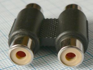 Adaptor/reductie 2x RCA mama - 2x RCA mama