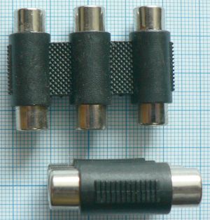 Adaptor/reductie 3x RCA mama - 3x RCA mama