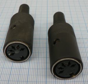 Mufa DIN mama 5 pini pe cablu 6.5mm