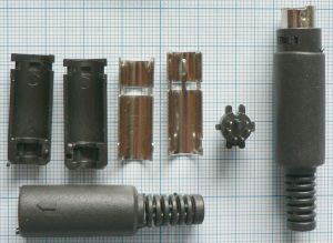 Mufa S-VHS tata 6 pini pe cablu 5mm