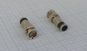 Mufa BNC tata, cablu RG6, compresie (model constructiv tip 2)