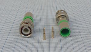 Mufa BNC tata, cablu model RG6, compresie (model constructiv tip 1)
