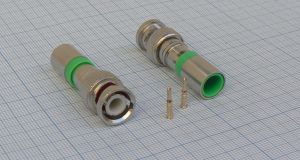 Mufa BNC tata, cablu model RG6, compresie (model constructiv tip 1)