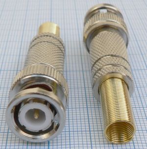 Mufa BNC tata, cablu RG6, cu lipire