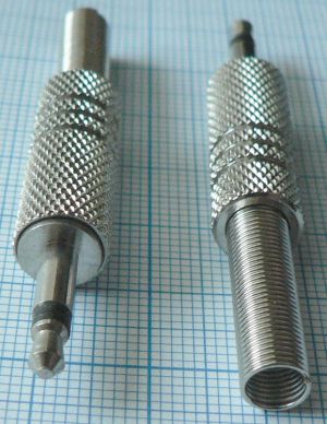 Mufa jack tata 3,5mm mono, pe cablu 4,5mm