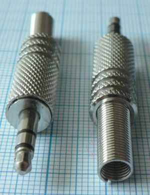 Mufa jack tata 3,5mm stereo, pe cablu 4,5mm