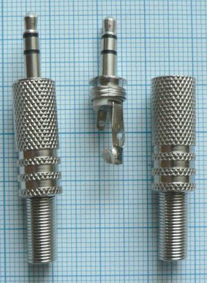 Mufa jack tata 3,5mm stereo, pe cablu 4,5mm