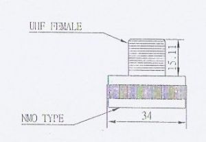 Adaptor/reductie UHF mama - NMO tata