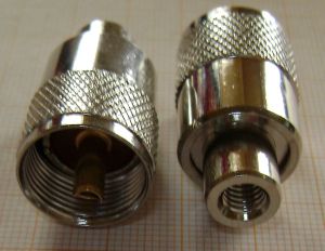 Mufa UHF tata, cablu RG58, cu filet