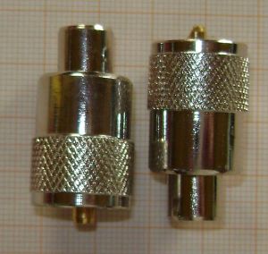 Mufa UHF tata, cablu RG58, cu filet