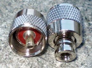 Mufa UHF tata, cablu RG58, cu filet
