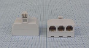 Adaptor/reductie telefonica, IN tata - 3x OUT mama, 6/4