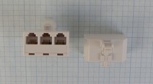 Adaptor/reductie telefonica, IN tata - 3x OUT mama, 6/4