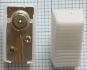 Mufa TV tata, la 90 grade, pe cablu 7,5mm