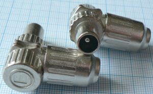 Mufa TV tata, 90 grade, pe cablu 7mm