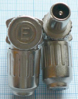 Mufa TV tata, 90 grade, pe cablu 7mm