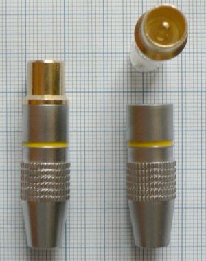 Mufa TV tata, pe cablu 7,5mm (mufa profesionala, carcasa metalica)
