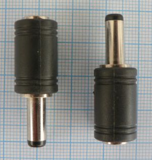 Mufa adaptoare tip reductie DC, 2,5x5,5x10mm tata - 2,1x5,5mm mama
