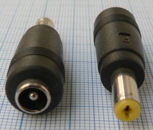 Mufa adaptoare tip reductie DC 1.7x5.5 tata- 2.1x5.5 mama