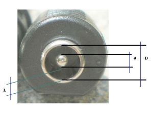 Mufa adaptoare tip reductie DC 1.7x5.5 tata- 2.1x5.5 mama