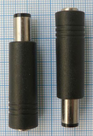 Mufa adaptoare tip reductie DC, 7,4x0,9x11mm tata - 2,1x5,5x10mm mama