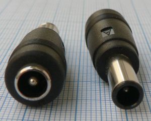 Mufa adaptoare tip reductie DC, 6,4x1,4x11mm ax interior tata - 2,5x5,5x11mm mama
