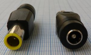 Mufa adaptoare tip reductie DC, 7,9x0,9x13,5mm tata - 2,5x5,5x10mm mama