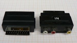 Adaptor/reductie SCART tata OUT - 3x RCA IN mama