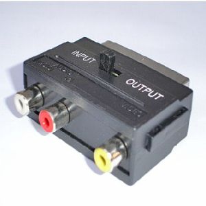 Adaptor/reductie SCART tata - 3x RCA mama (comutator IN/OUT)