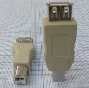 Adaptor/reductie USB tata B - USB mama A