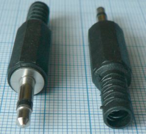 Mufa jack tata 3,5mm mono, pe cablu 5mm